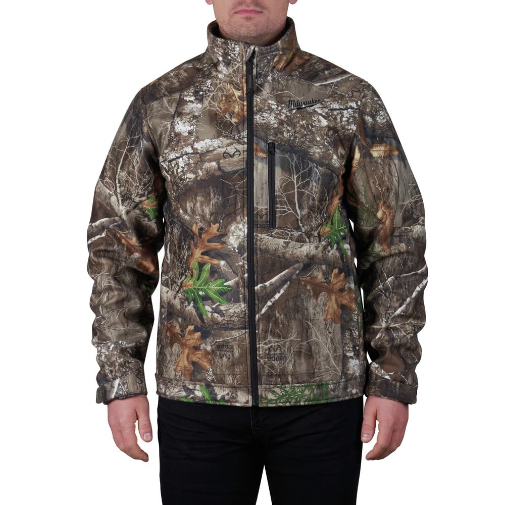 Milwaukee 224C-21L M12 QUIETSHELL Lithium-Ion Cordless Heated Jacket (3 Ah) - Large, Realtree EDGE Camo