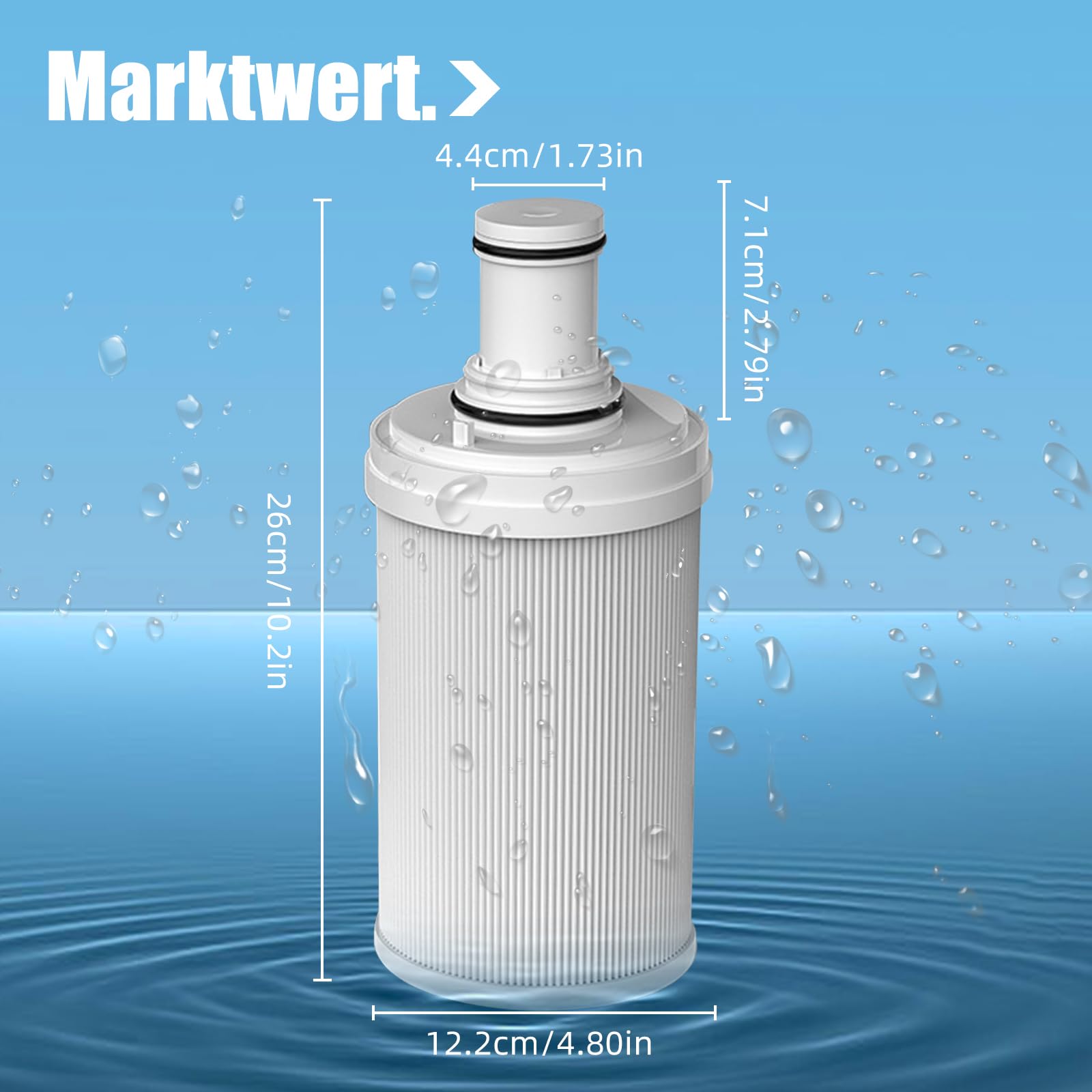 Filtr do wody kompatybilny z Amway espring 100186M/100188CH, filtr wstępny, filtracja węgla aktywnego HEPA, usuwa zapachy, poprawia smak wody z kranu