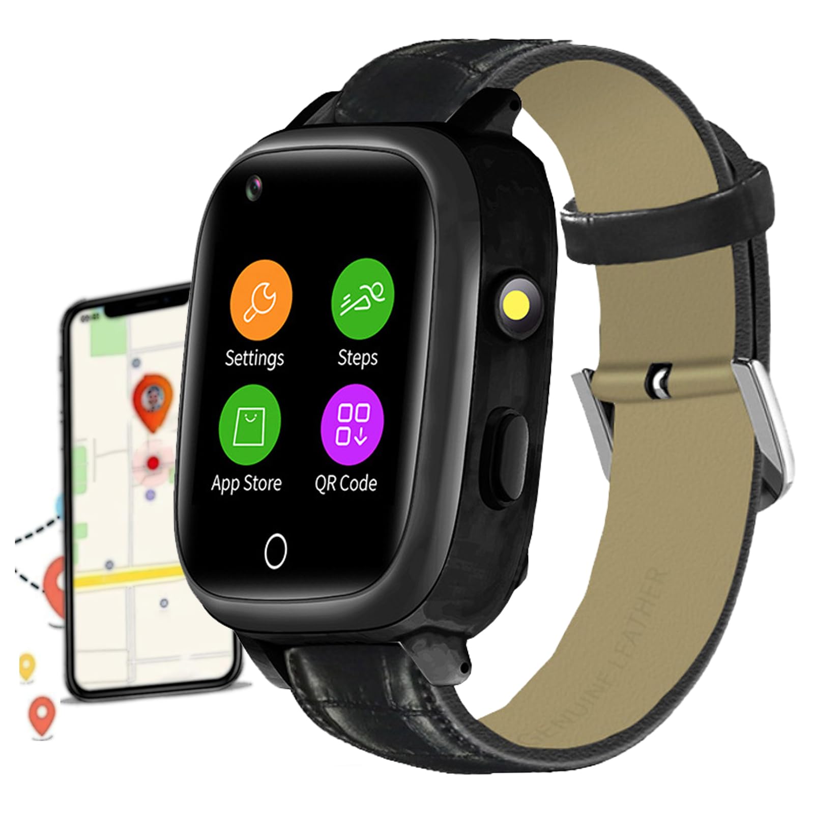 Starszy inteligentny zegarek do wykrywania upadku dla seniorów, pozycjonowanie GPS, urządzenia ostrzegające o upadku, 4G SOS, rozmowa telefoniczna, pulsometr, na demencję, chorobę Alzheimera