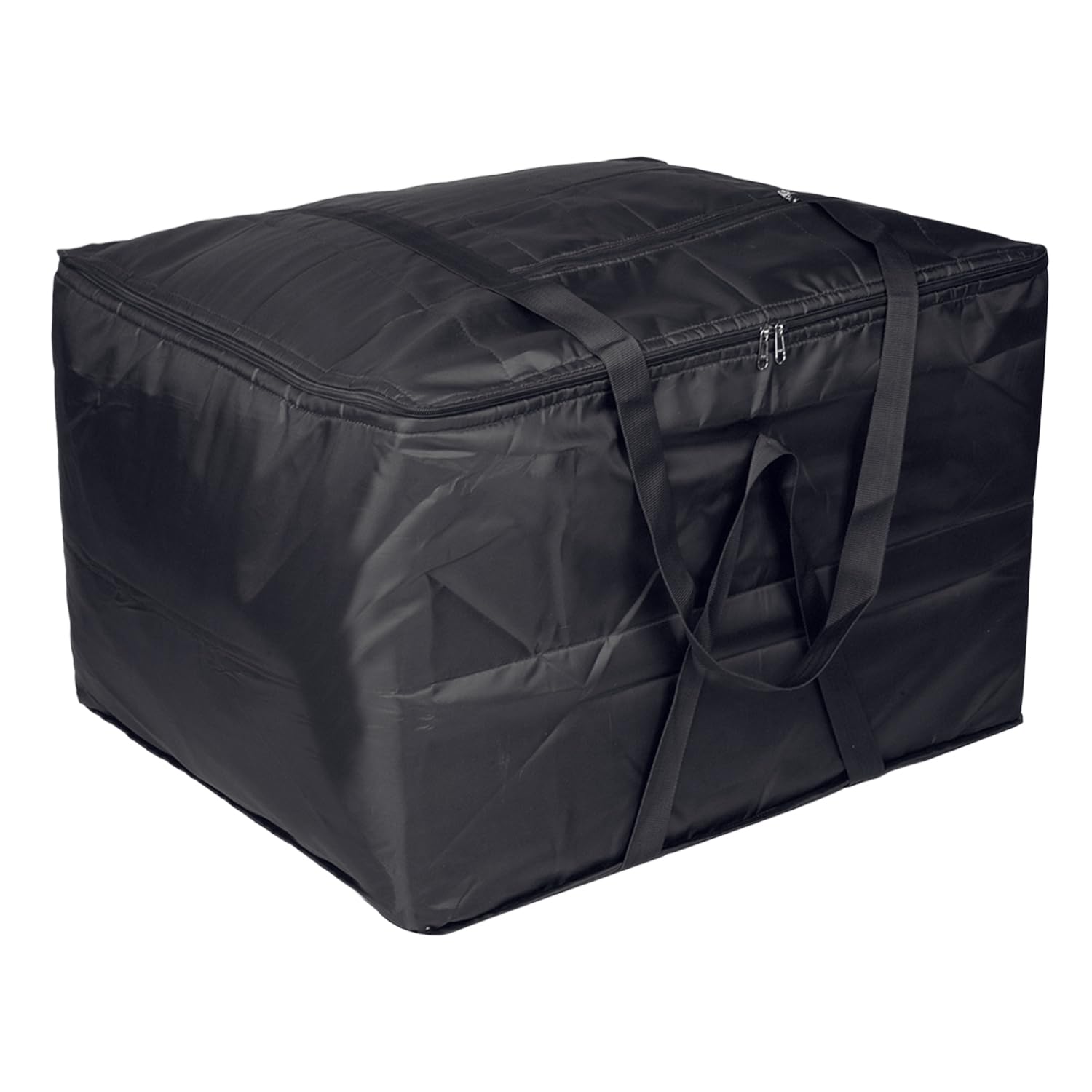 Kuber Industries Storage Bag | Parachute Travel Duffle Bag | Foldable Underbed Storage Bag | Attachi Storage Bag For Clothes with Handle | Large | Black-image-28