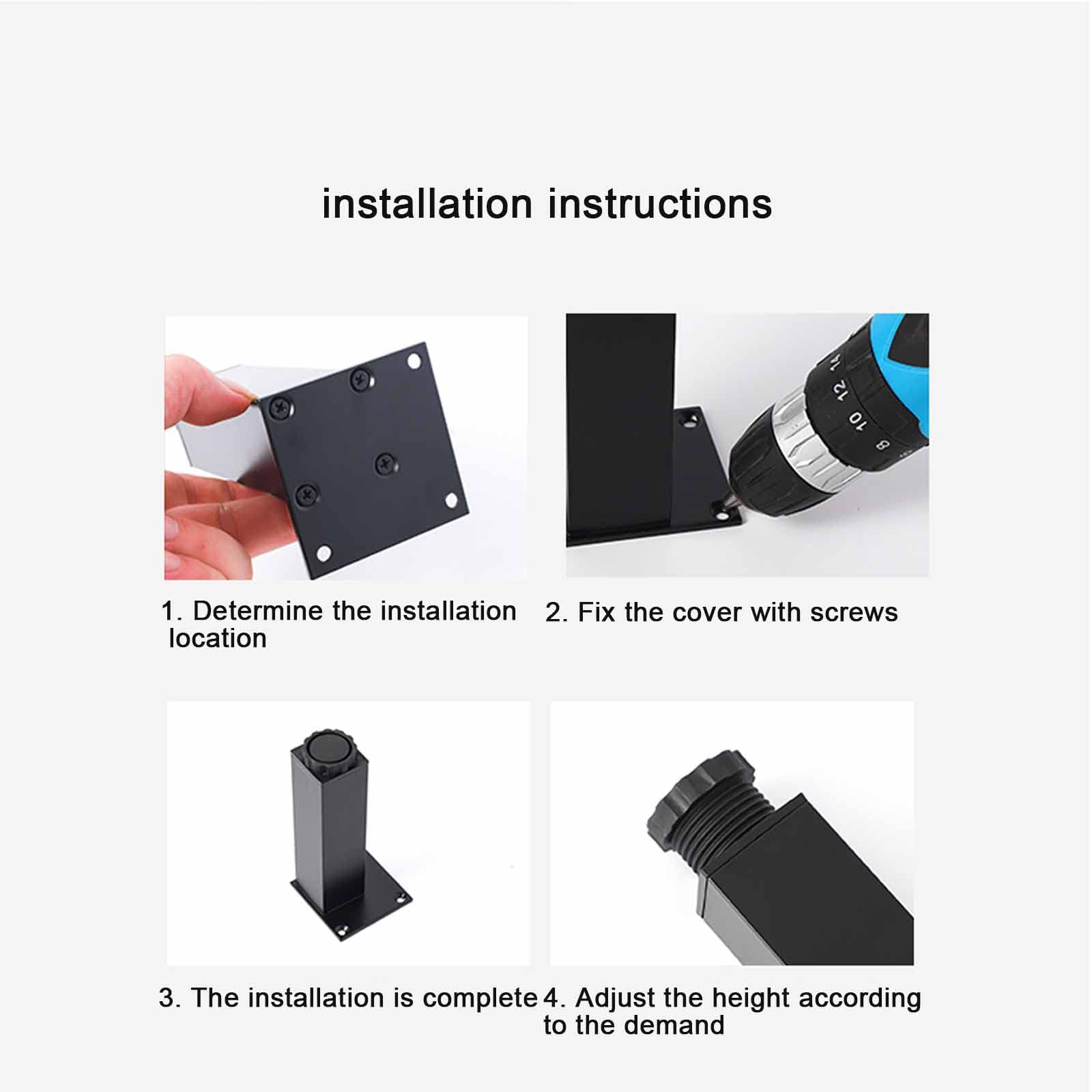 Amazon.co.jp: 家具脚4本セット、調節可能な家具の足、ソファの