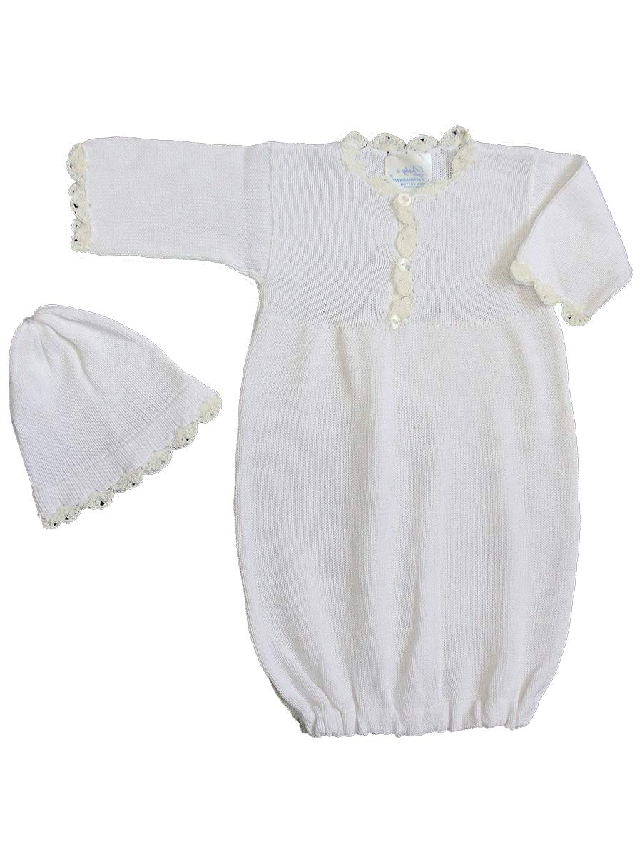 Baby’s Trousseau White Christening Bunting Gown & Hat (6 Months)