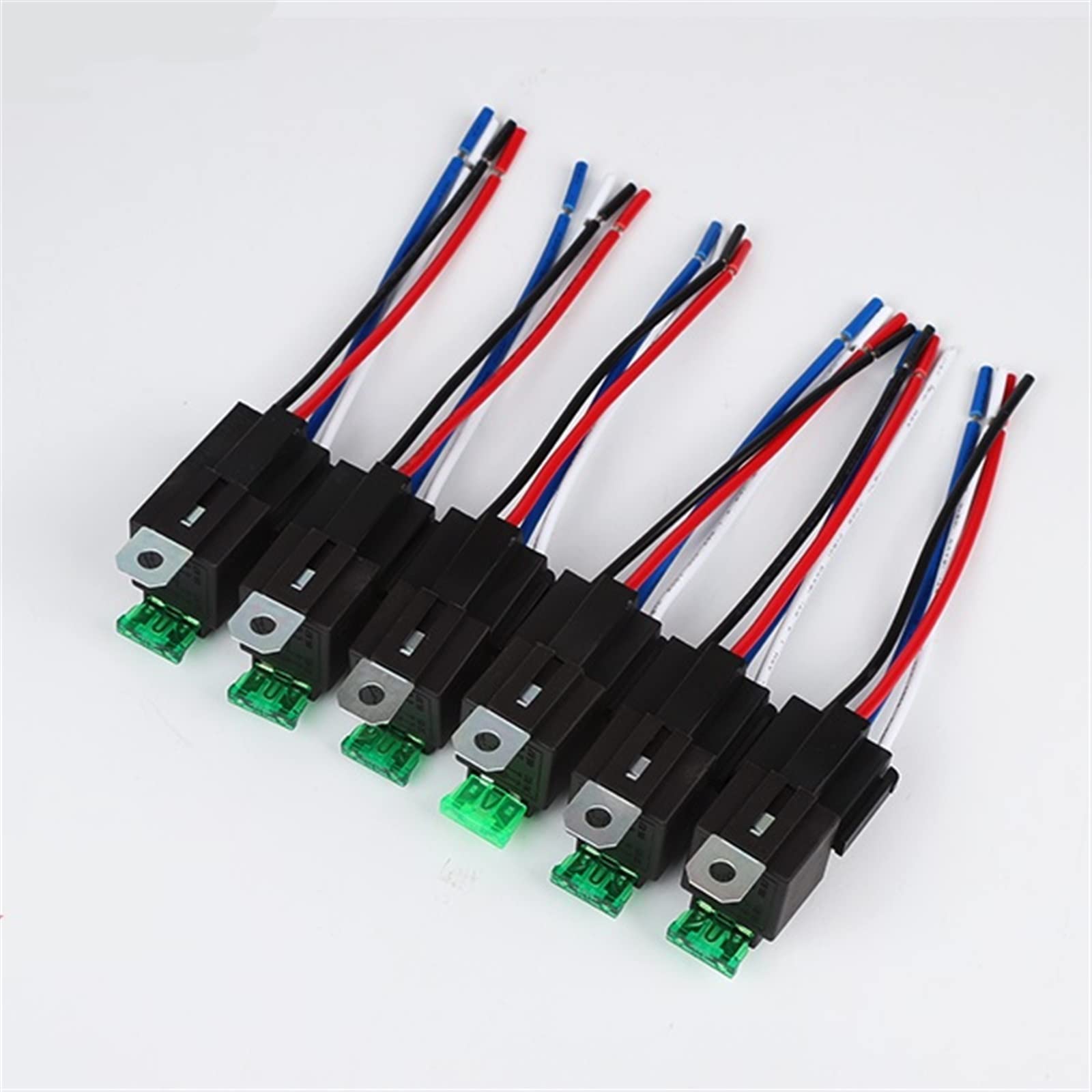 Relé con Fusible for automoción de 30 A zócalo Posterior Hierro, 12 V, 24, 4/5 Pines, Normalmente Abierto, Bobina Cobre, Carcasa Retardante Contacto aleación Plata(24v,5 Pin a Set)