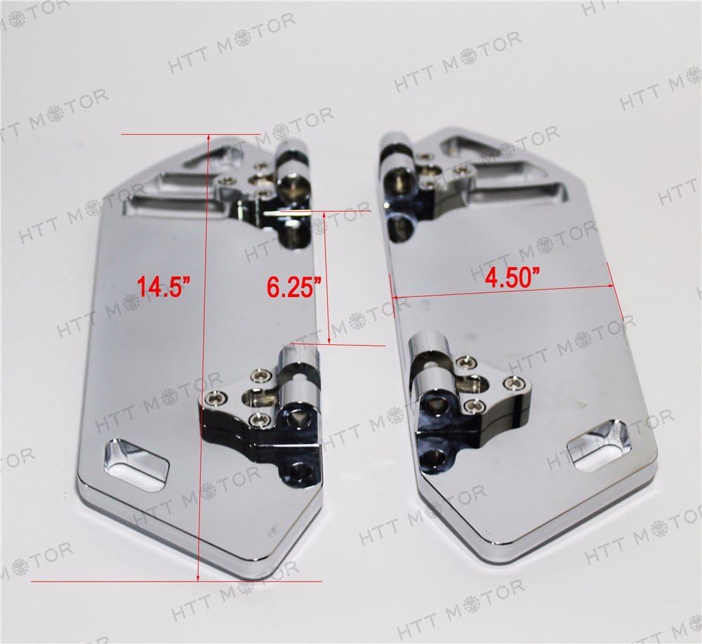 XKMT- Rider Front FootBoard Floorboard Compatible With H-D Touring Softail 84-15 Chrome [B0779SCRJM]