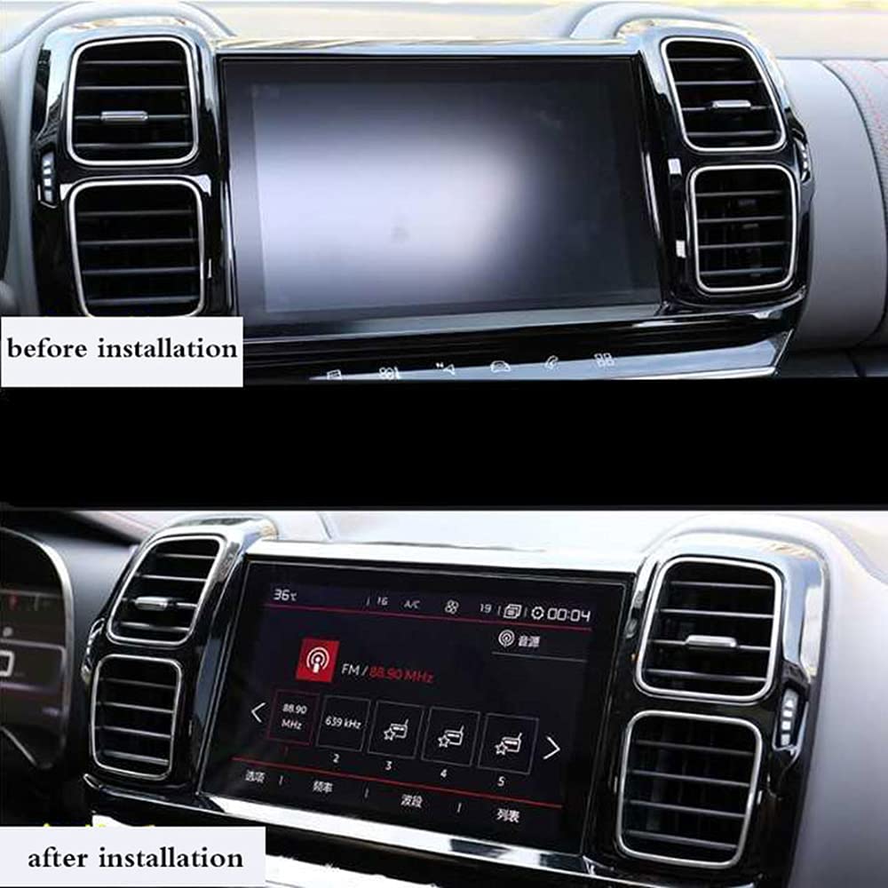 Film Protection écran GPS Citroën C5 Aircross 2019-2020 - Verre Trempé 9H, 0,25 Mm - Anti-traces, Anti-rayures - Compatible écran 8 Pouces - 6