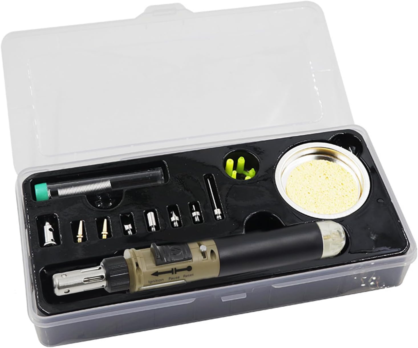 Cordless Butanes Soldering Iron Set, Heat Up Tool, Gold | Heating Tool with Adjustable Soldering Temperature for Electronics Soldering and Welding Pen