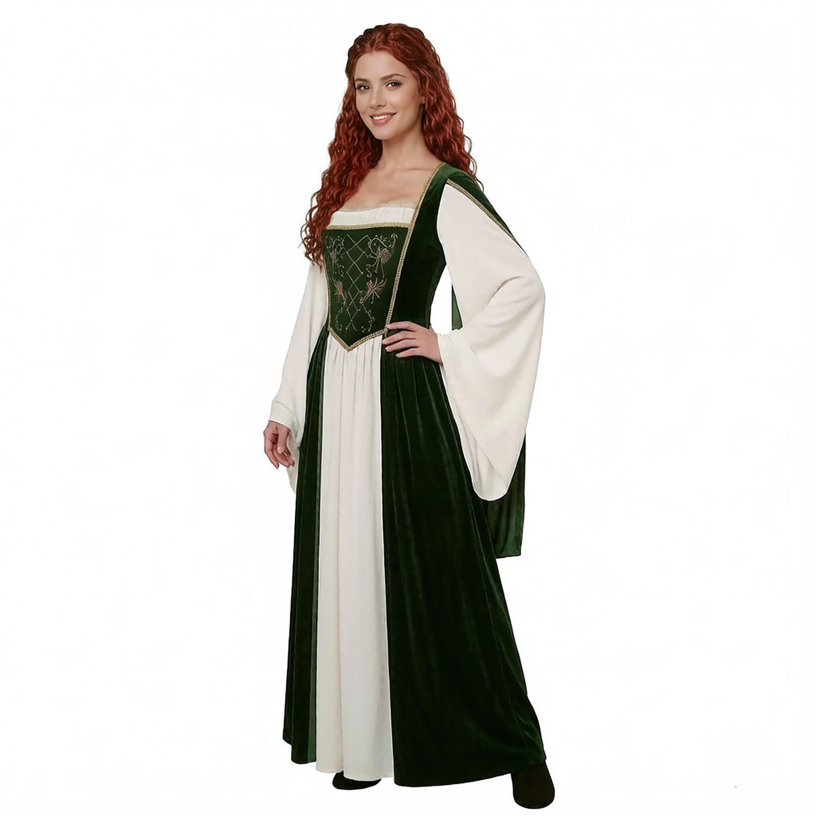 Costume di Halloween da donna, abito medievale per palcoscenico