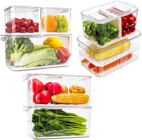 Miniatura 1 de Contenedores grandes de almacenamiento de alimentos para nevera