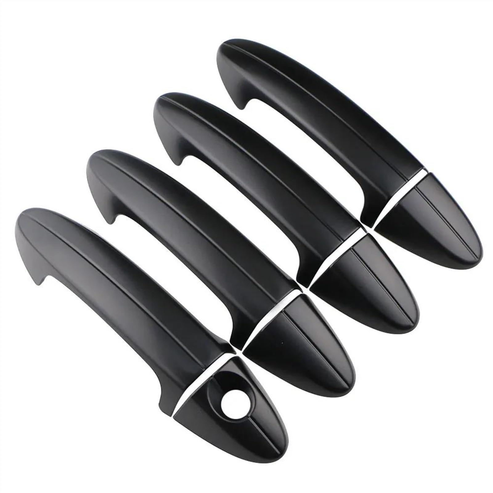 Kjhopy Black Car Exterior Door Handles Cover Decorative Sticker For Ford Ecosport 2013-2017 For Fiesta 2009 Exterior Door Handle(Black)