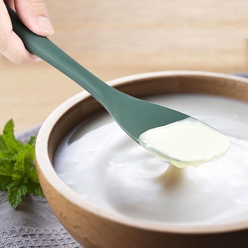 Miniatura 8 de VOVOLY - Juego de cucharas de silicona mejoradas cuchara de goma resistente al calor raspadores flexibles antiadherentes sin costuras para