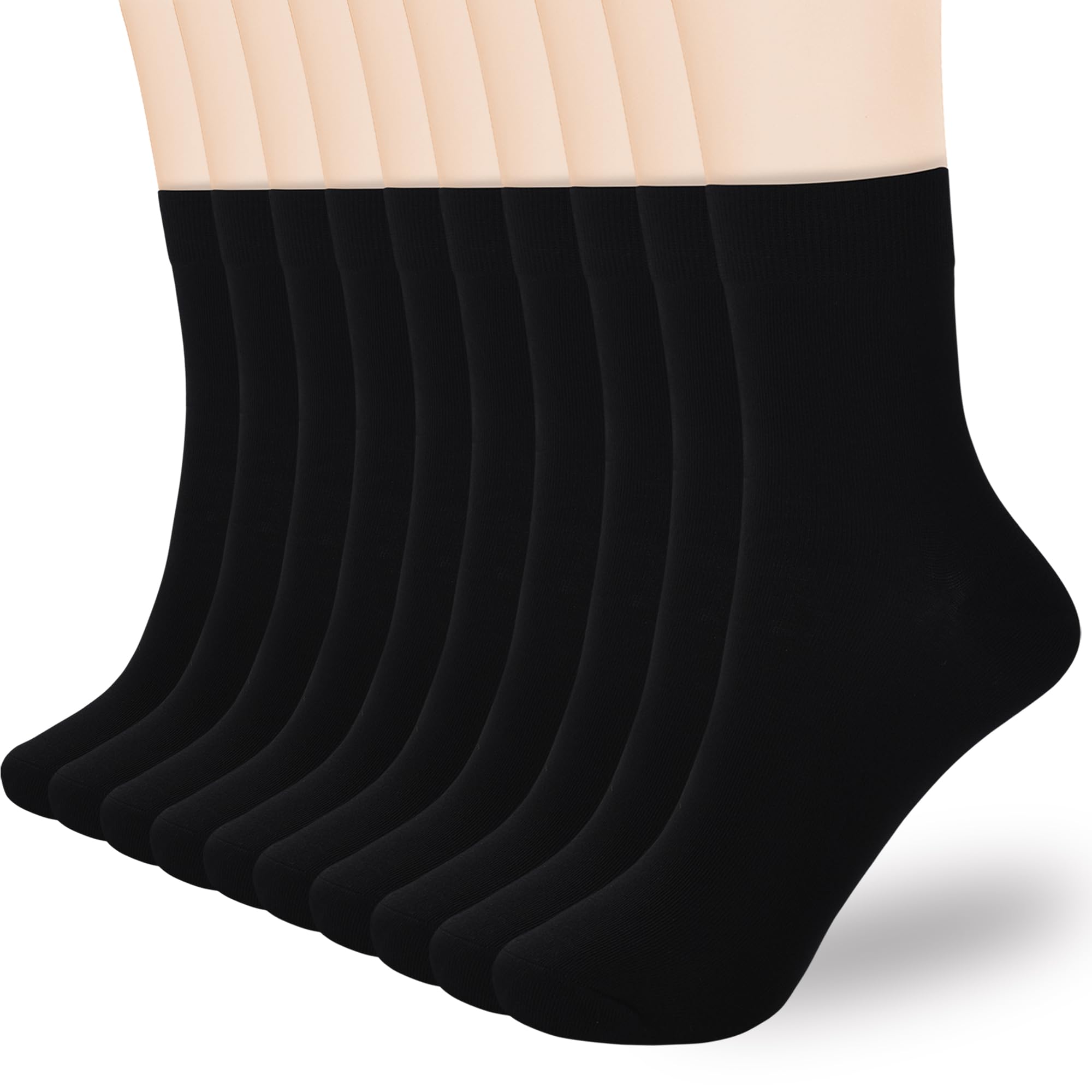 Corlap Women's Thin Above Ankle Socks-6Pairs Cotton Bootie Dress Crew Socks