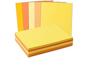 MixTeach 240 Sheets Boho Cardstock Paper, 8.5x11 Inches, Assorted Yellows, Medium Thick,...