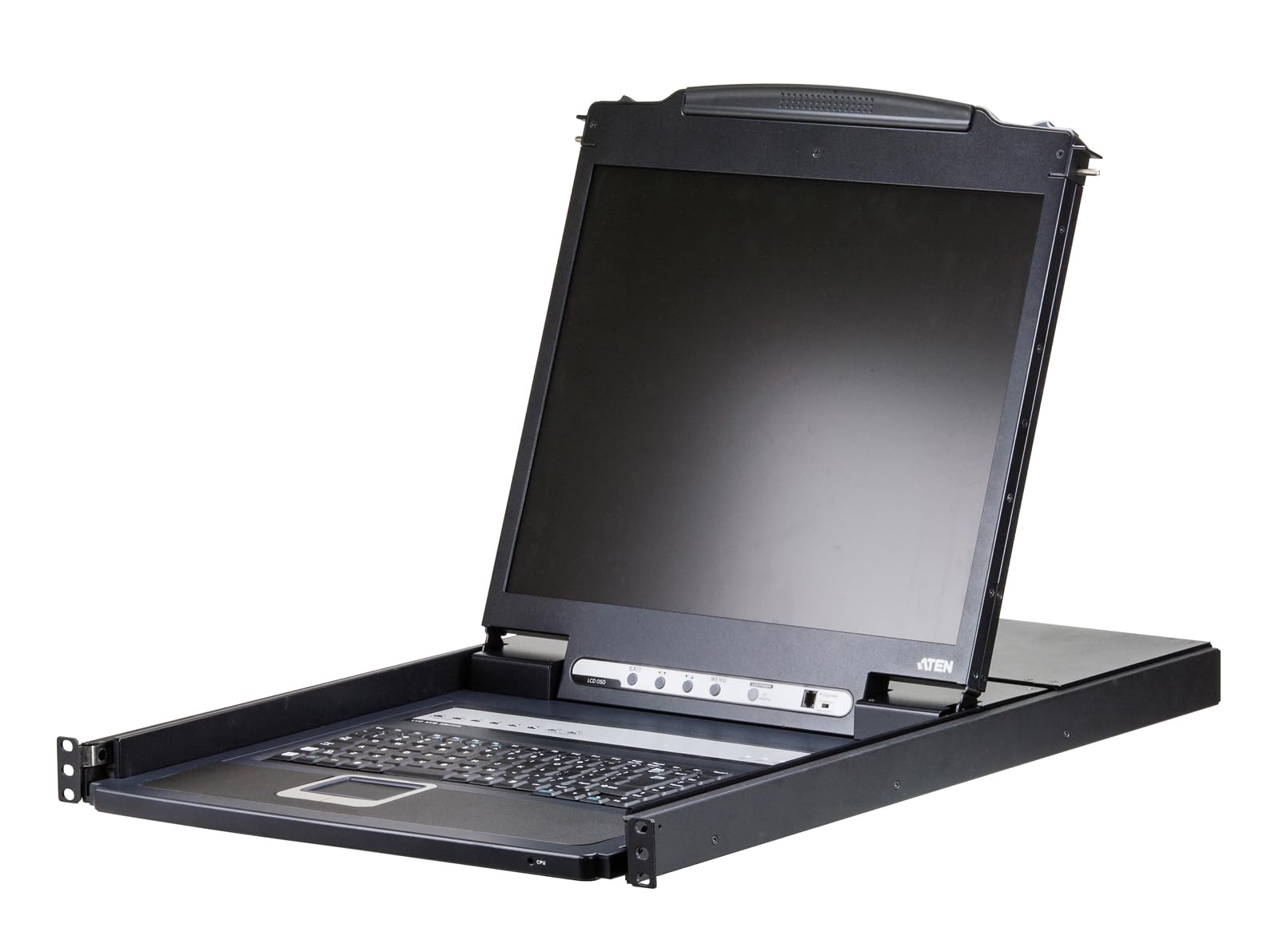 ATEN CL1308N KVM-Switch, 48cm TFT, VGA, PS/2-USB, 8 Port, Tastaturlayout D