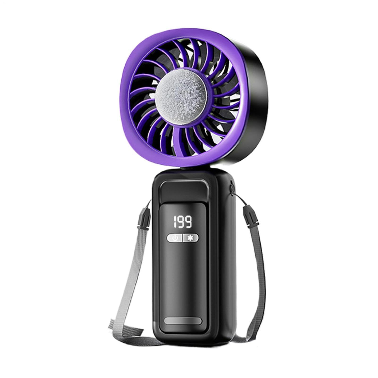 Mini ventilateur portable rechargeable pliable pour voyage et bureau avec LED