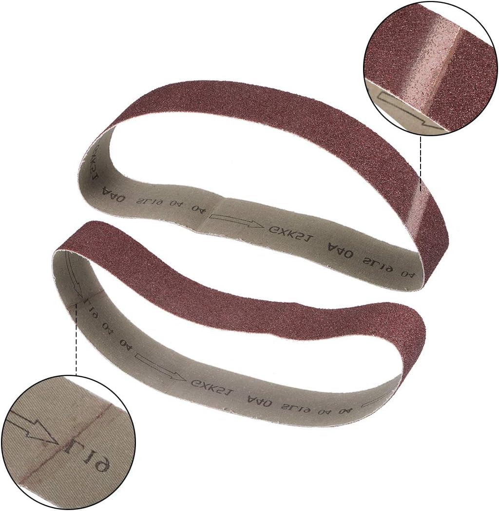 MACHSWON 2 X 27- Inch Aluminum Oxide Sandpaper Belts for Portable Strip Sander Wood Abrasive Paper 40 Grit 2pcs - Image 4