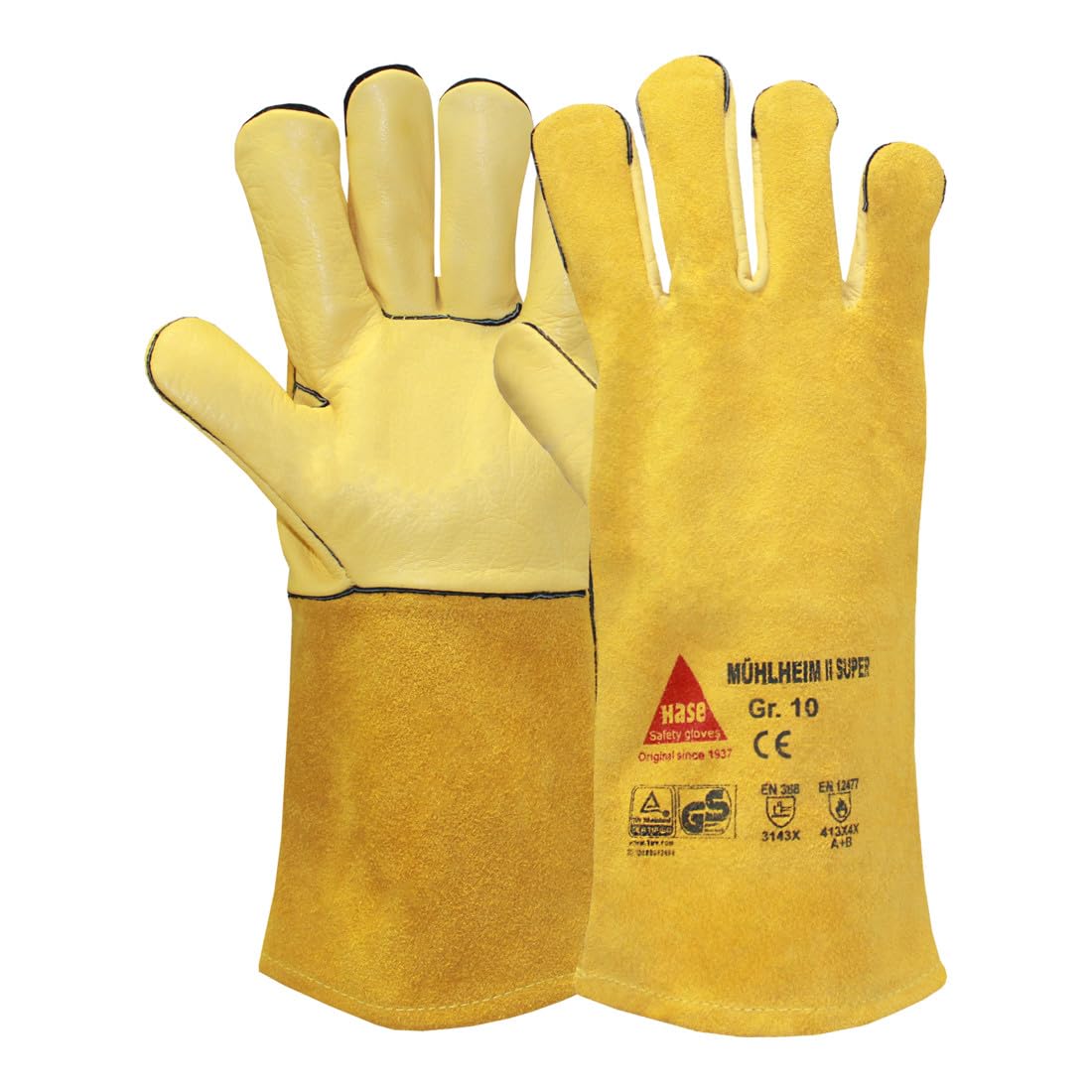 Hase Mühlheim Ii Super Schweißerhandschuh aus Rindnarben-/Rindspaltleder Größe 11 6 Stk