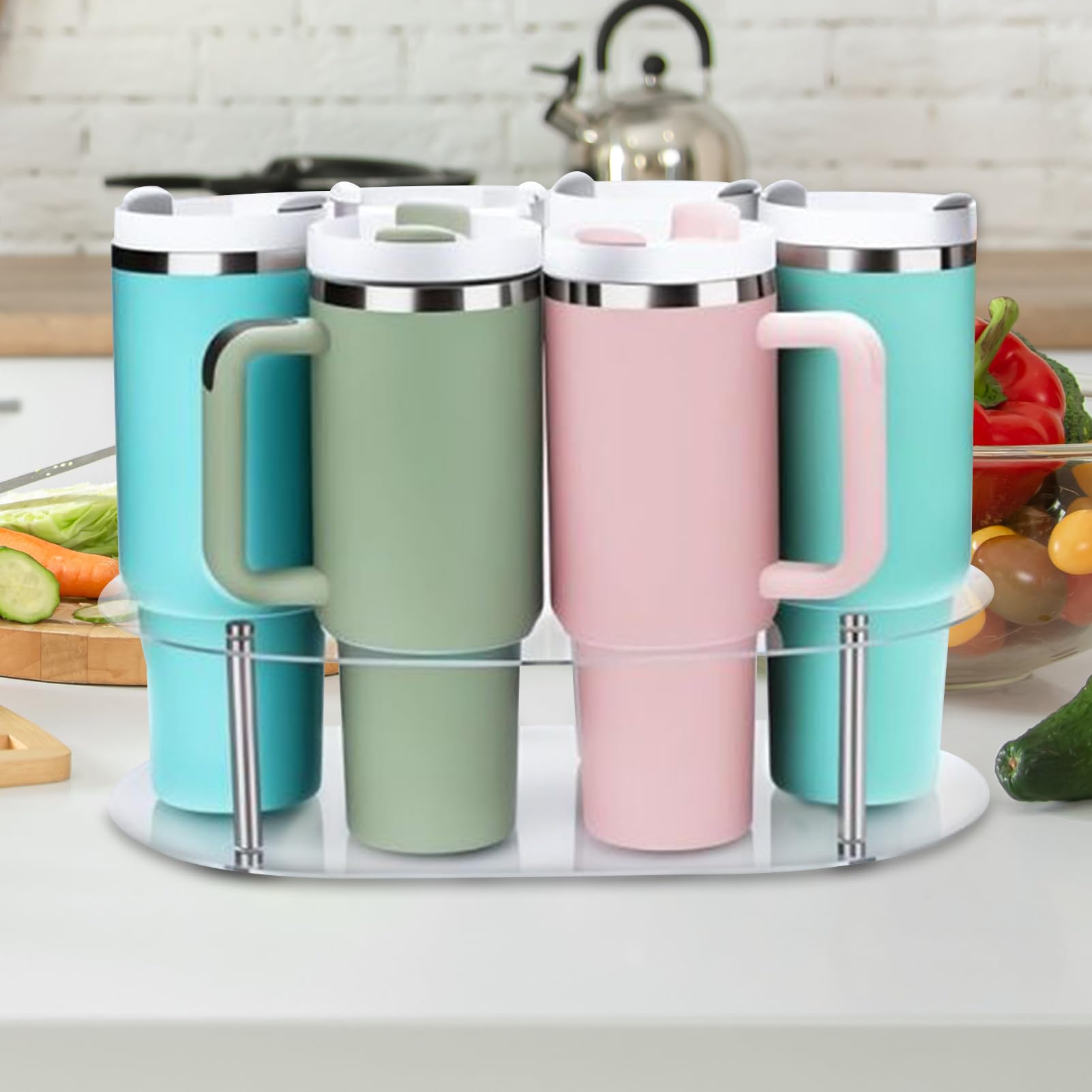 Becherhalter Organizer, Rack für Wasserflaschen Organizer für Theke | Panorama-Flaschenhalter mit 6 Steckplätzen für Drink Pantry Counterop Home Küche Organisation