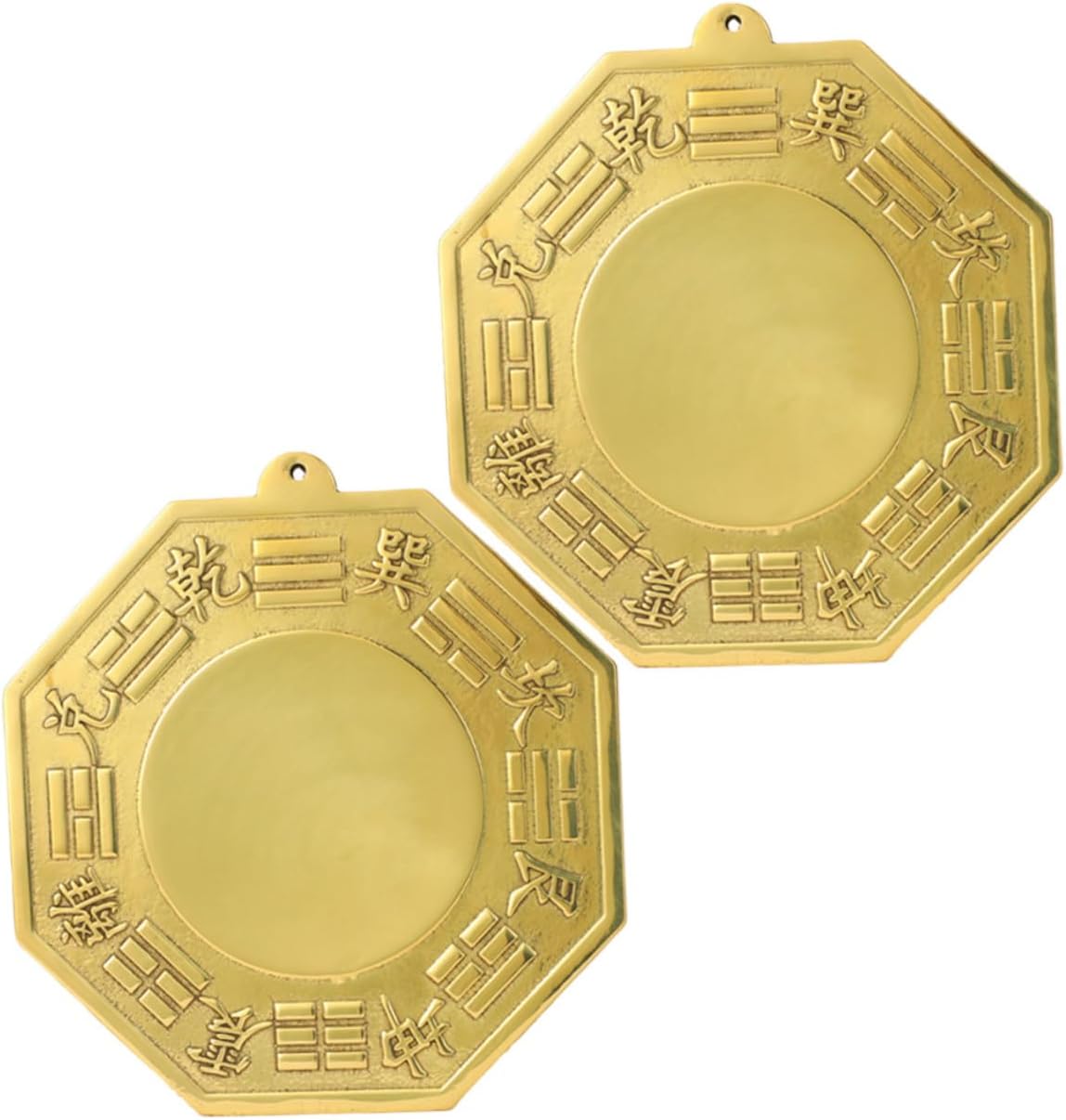 LIFKOME 8pcs Copper Bagua Mirror for Home Decor Exorcism Evil Spirits Ornament Retro Feng Shui Craft Unique Artistic Indoor