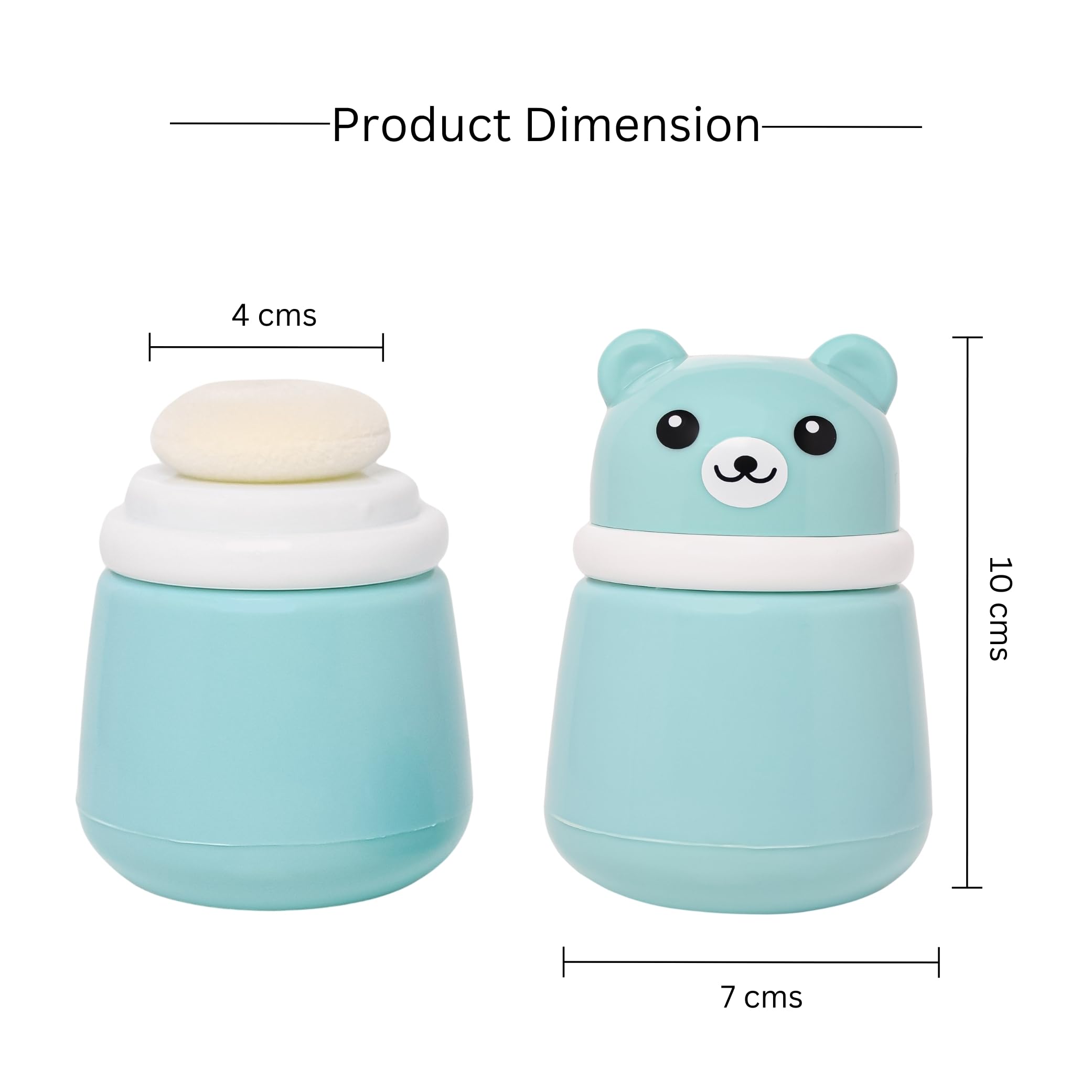 THE LITTLE LOOKERS Baby Powder Puff | Baby Powder Puff With Box | Powder Puff With Box Holder Container | Powder Puff For Babies | Puff Powder Box (Panda-Blue),Pack Of 1 - Image 4 thumbnail