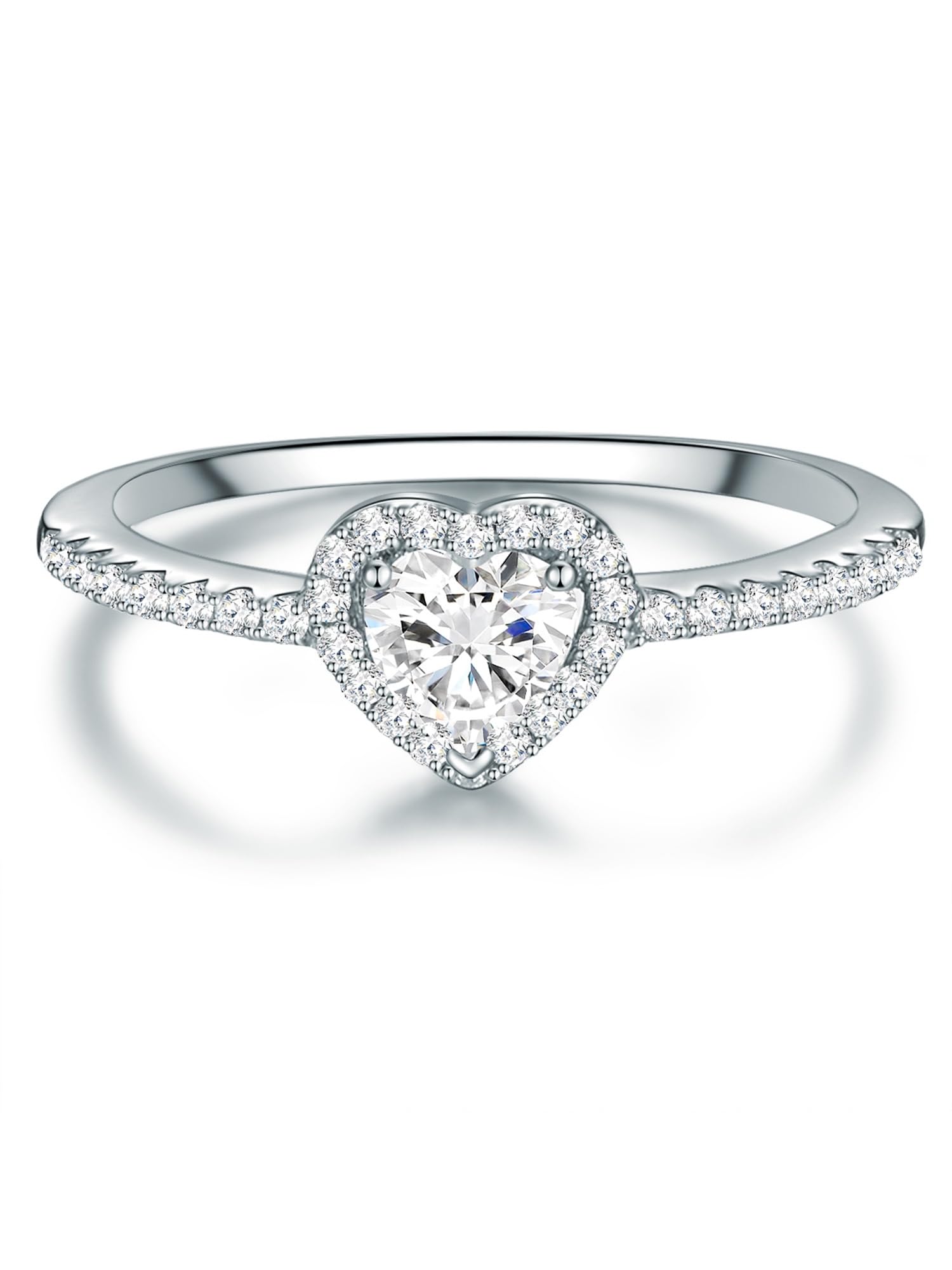 Trilani Dames Verlovingsring 925/- Sterling zilver roségoud verguld met