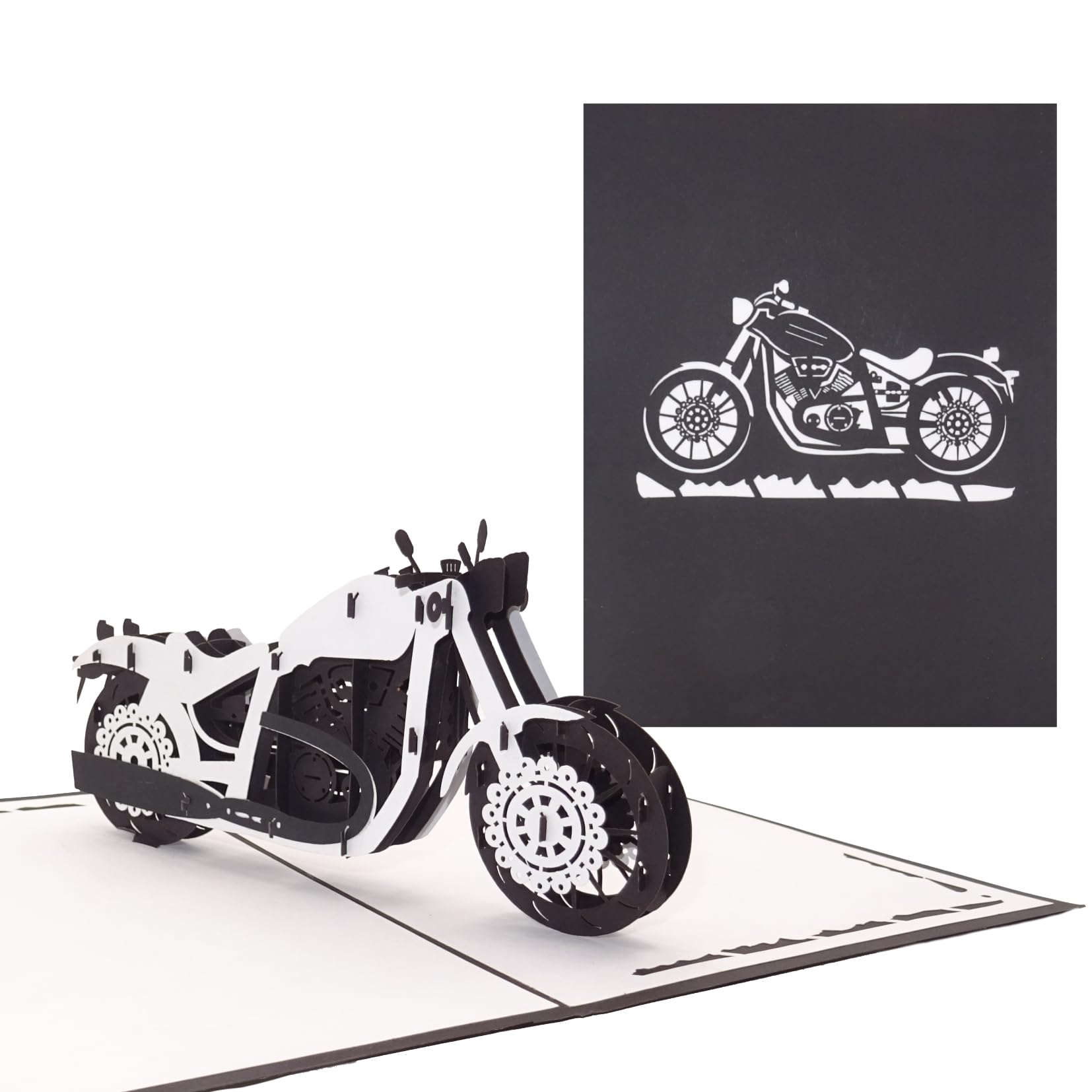 Carte Pop-Up Moto 3D - Anniversaire Original Pour Motard - Cadeau Drôle Et Personnalisable