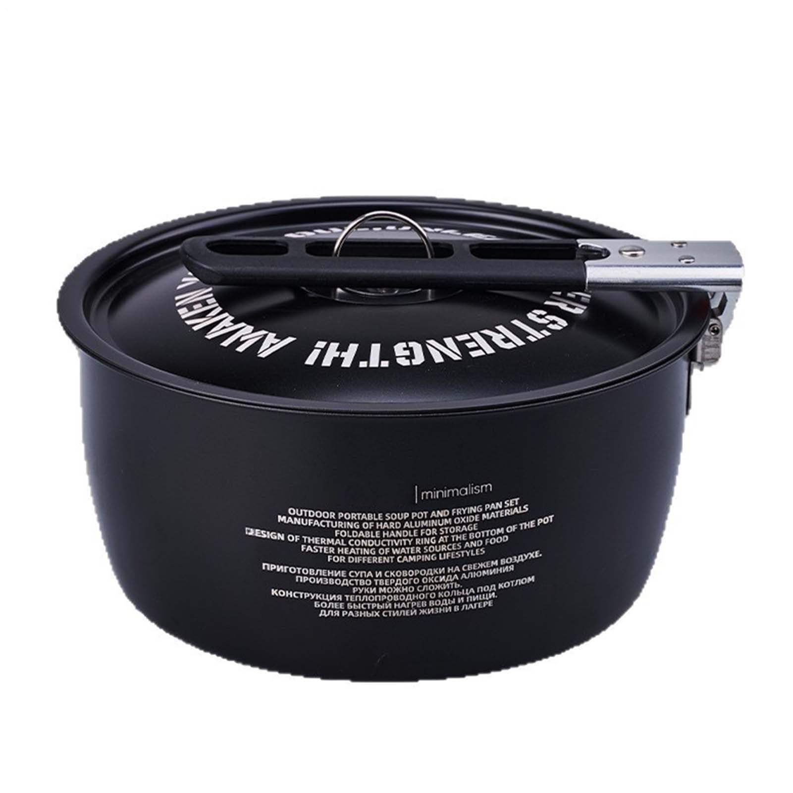 Set pentole da campeggio Attrezzi per Stufare e Friggere | Pentola E Padella Da Campeggio Per Backpacking, Escursionismo, Camper, Picnic, Survival, Caccia, Spiaggia, Famiglia
