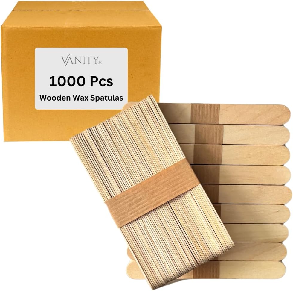 1000 pcs Wooden Wax Spatulas Disposable Salon Professional Quality Waxing Sticks Applicators Suitable For Warm and Hot Depilation Body Hair Removal