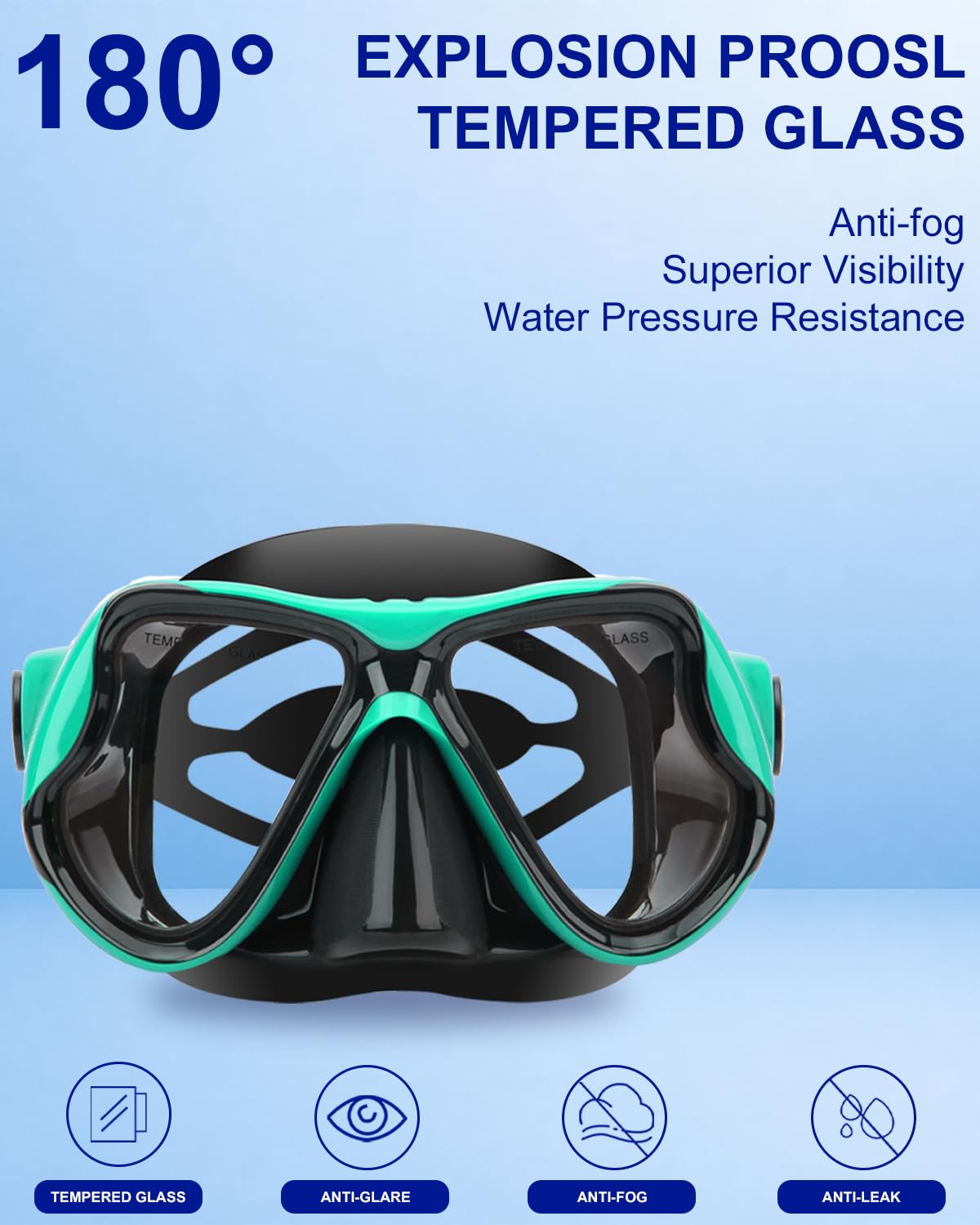Equipo de Snorkel para Adultos - Máscara de Buceo Seca - Gafas de natación - Máscara de Buceo - Máscara de Buceo - Máscara de Buceo - Máscara de Buceo - Máscara de Buceo