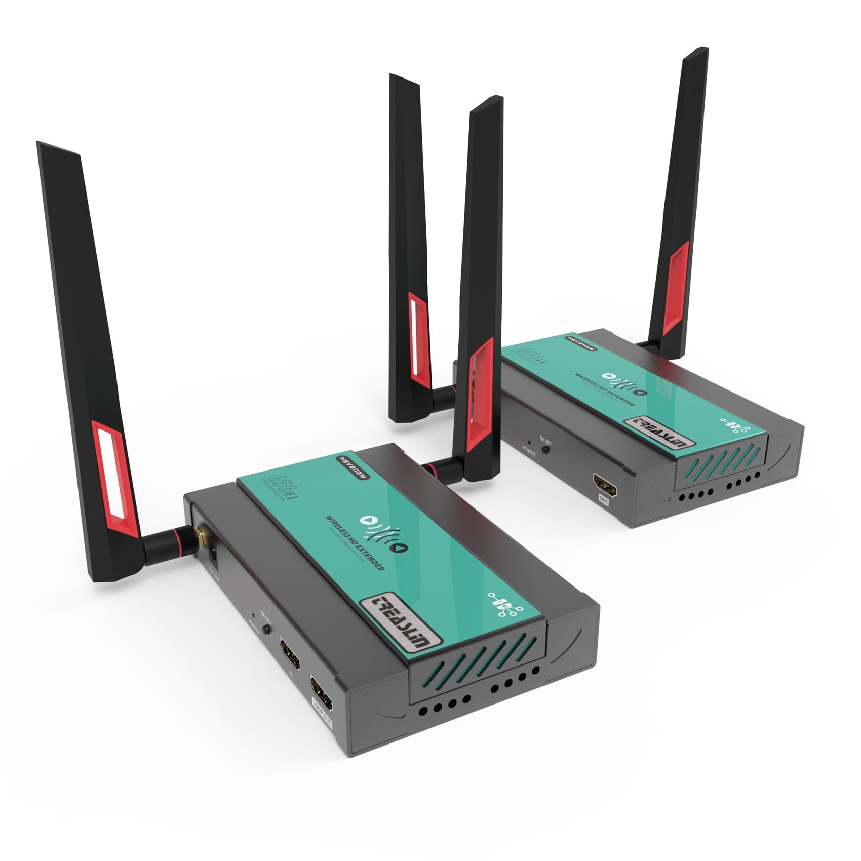 TreasLinWireless HDMI Transmitter and Receiver, Wireless HDMI Extender with Loop-Out IR,1080P@60Hz HD Transmit Up to 650ft, Full HD 5.8GHz HDMI Extender for TV, DSLR Camera, Laptop, Netflix PS4/PS5,