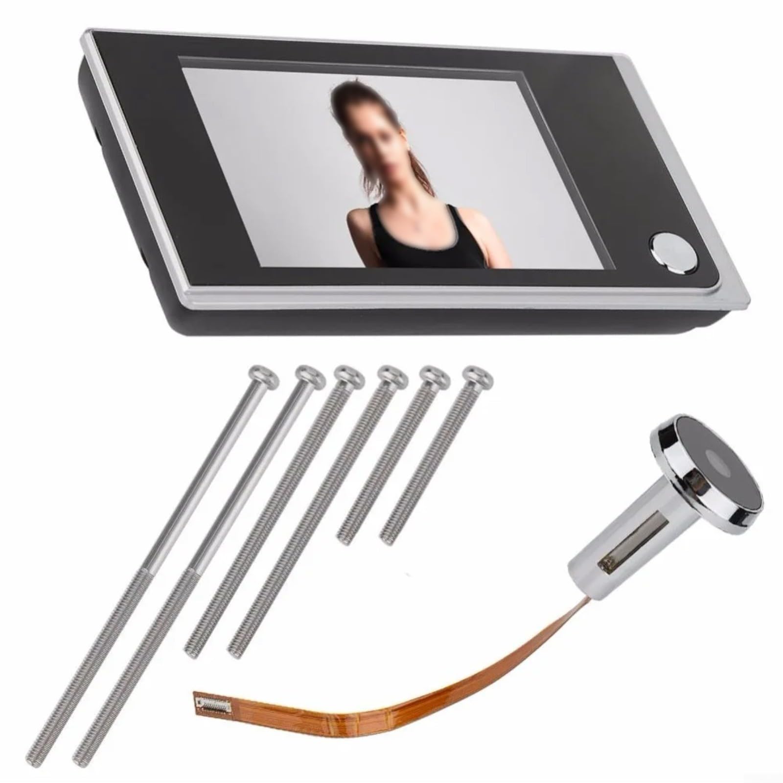 Videocamera spioncino digitale wireless con schermo LCD da 3,5" (9 cm) 720P HD, telecamera per campanello intelligente di sicurezza con angolo ampio a 120° per il monitoraggio domestico