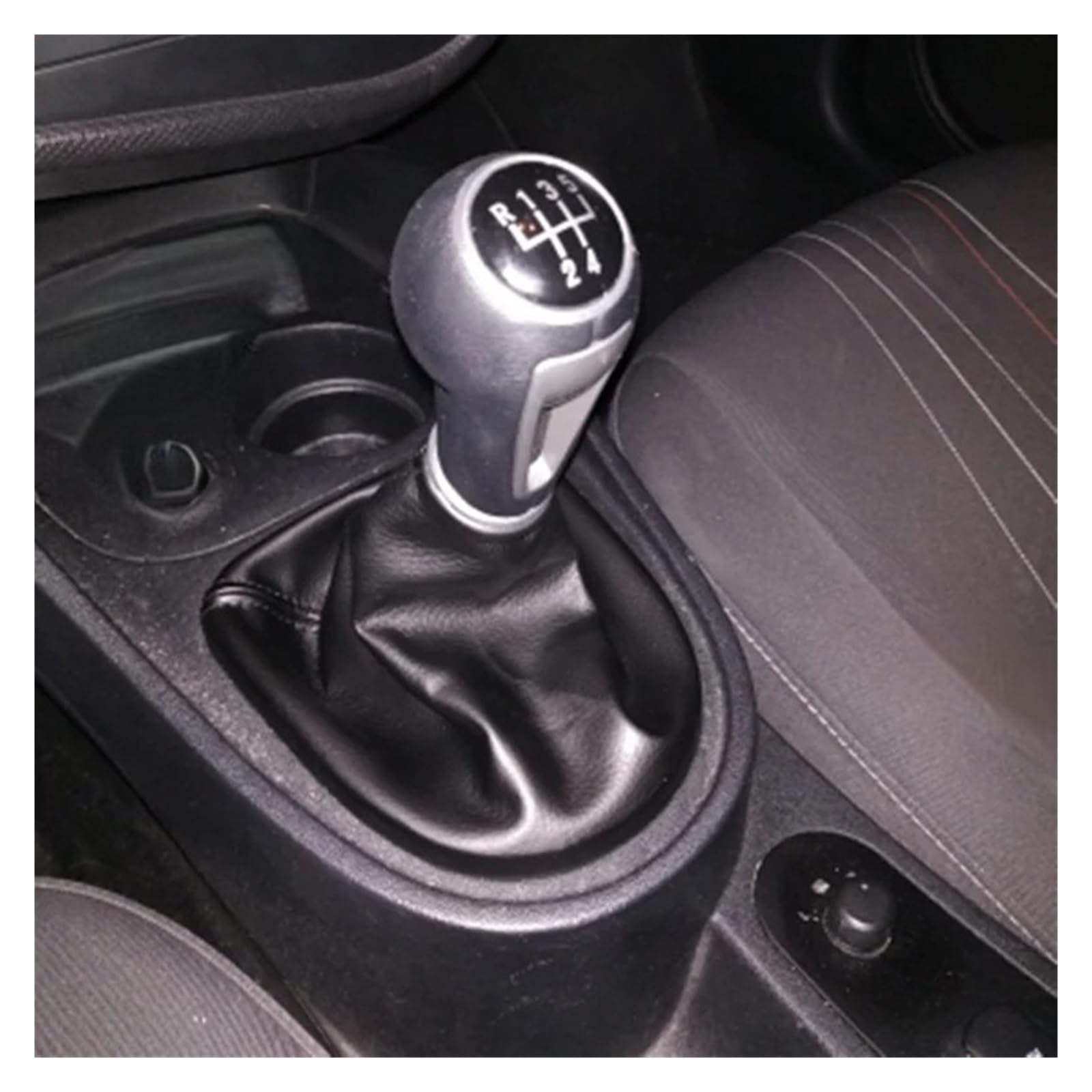 Para Seat Leon II 2005-2012 / Pomo De Calanca De Cambio Rendimiento | Plástico ABS/Cuero PU,Negro,Empuñadura Ergonómica,Sensación Cómoda,Cambio Suave