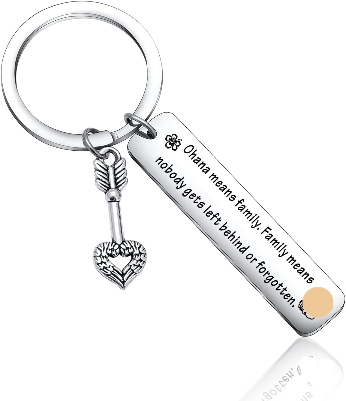 KeytellsOhana Keychain Best Friends Gift Girlfriend Gift Boyfriend Gift Aunt Gift Mothers Day Gift Daughter in Law Jewelry Niece Gift Adoption Day Gift MIL Jewelry Stepson Keychain Family Keyring