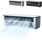 Small Mini Split Air-Conditioner, Ductless AC Unit Wall Mounted No Window, Ductless Portable Air Conditioners with Remote Control, 3-Speed Compact Cooling System for Kitchen Bedroom Use (White)