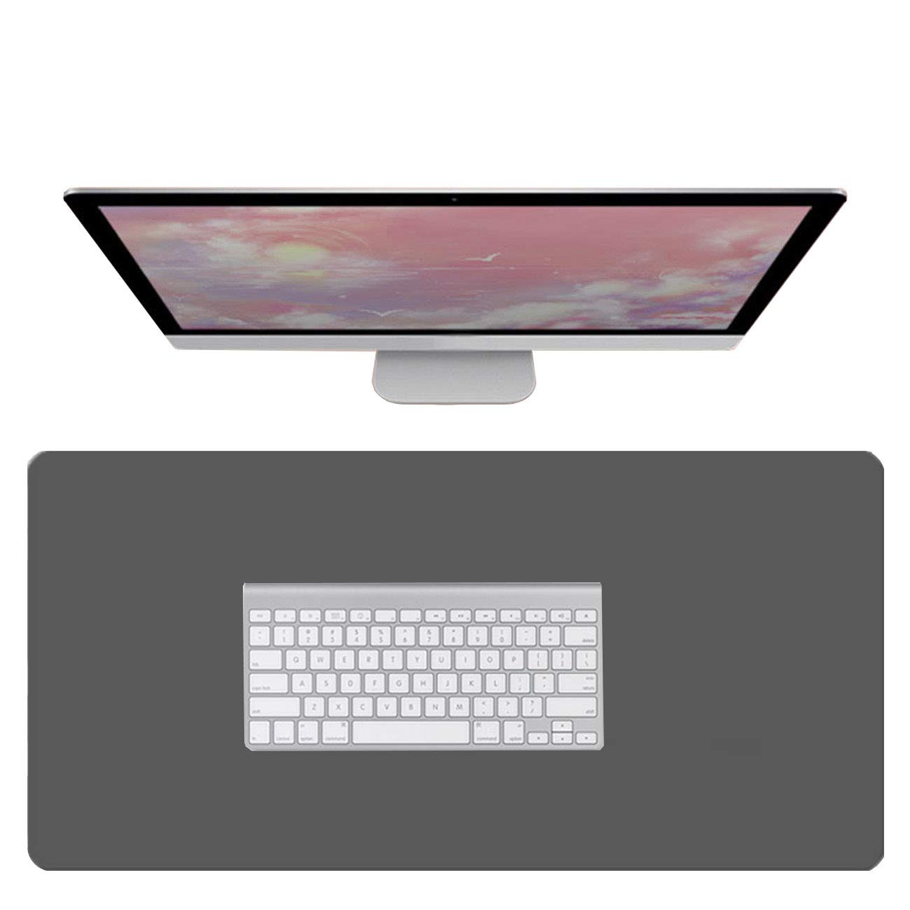 PU Sottomano Tappetini per Mouse Deskpad Grigio scuro 75*120cm