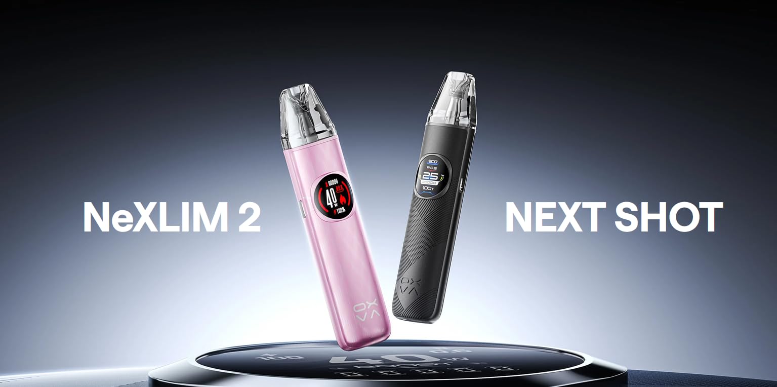 OXVA NeXLIM 2 Kit Pod 40W – Batterie 2000mAh | Double Maille Dual Mesh UniTech 3.0 | Pod 2ml 30 Recharges | Ce produit ne contient pas de sticks, de cartouches préremplies ou de recharges
