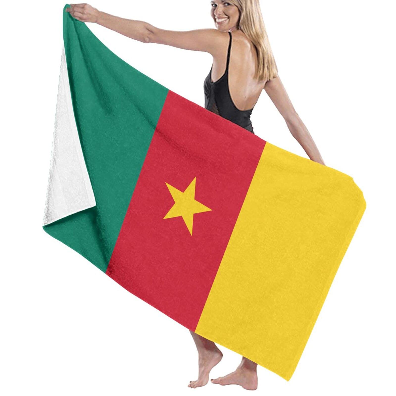 Lawenp As Pic Cameroon Flag Bath Towel Beach Towel Large Pool Towels Highly Absorbent Soft And Quick Dry Swim Towels