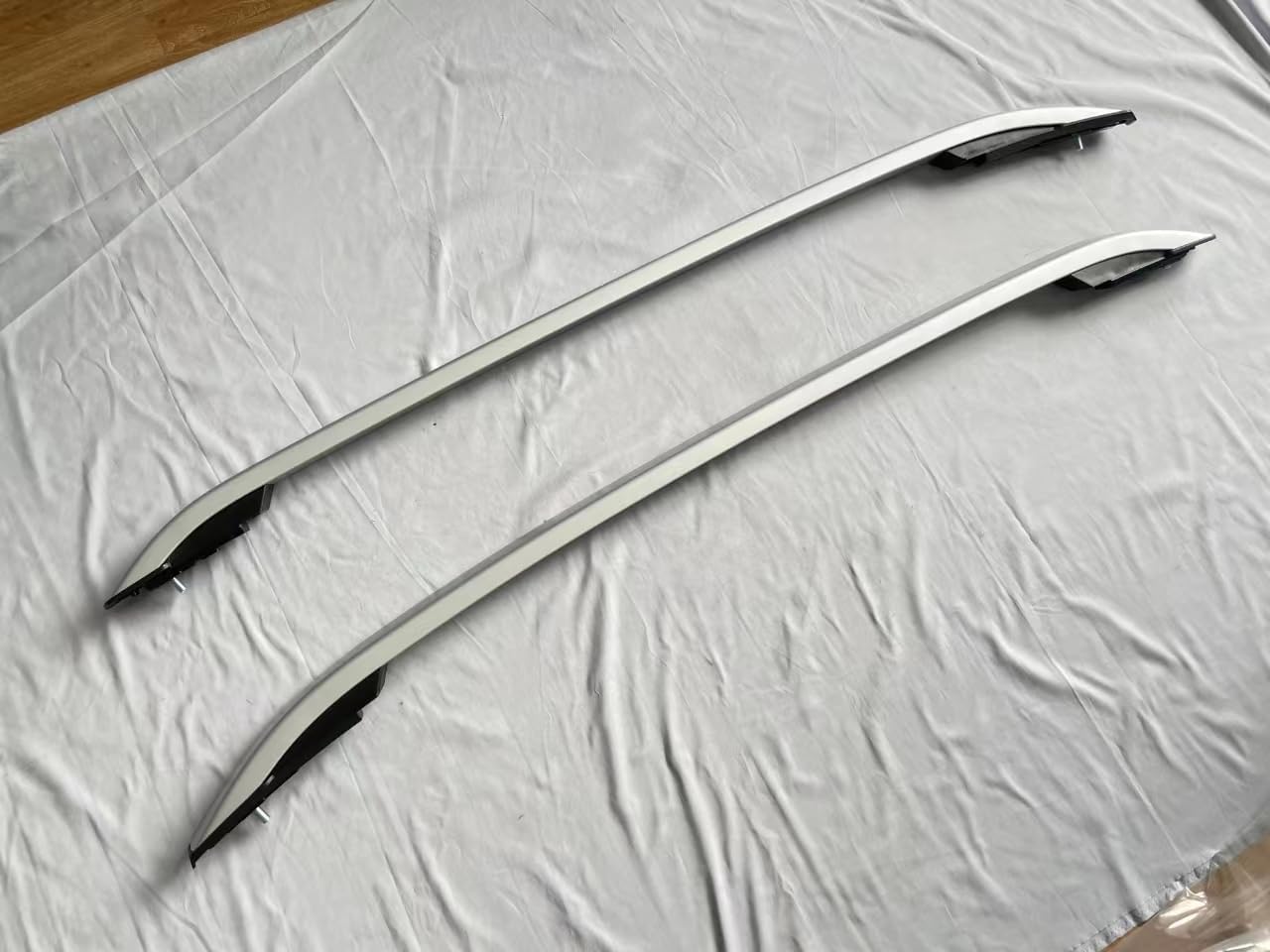Silver Roof Rack 2PC fits for VW Amarok 2023 2024 Roof Carrier Rails Cargo Bars Screw Install no Drilling Requiring
