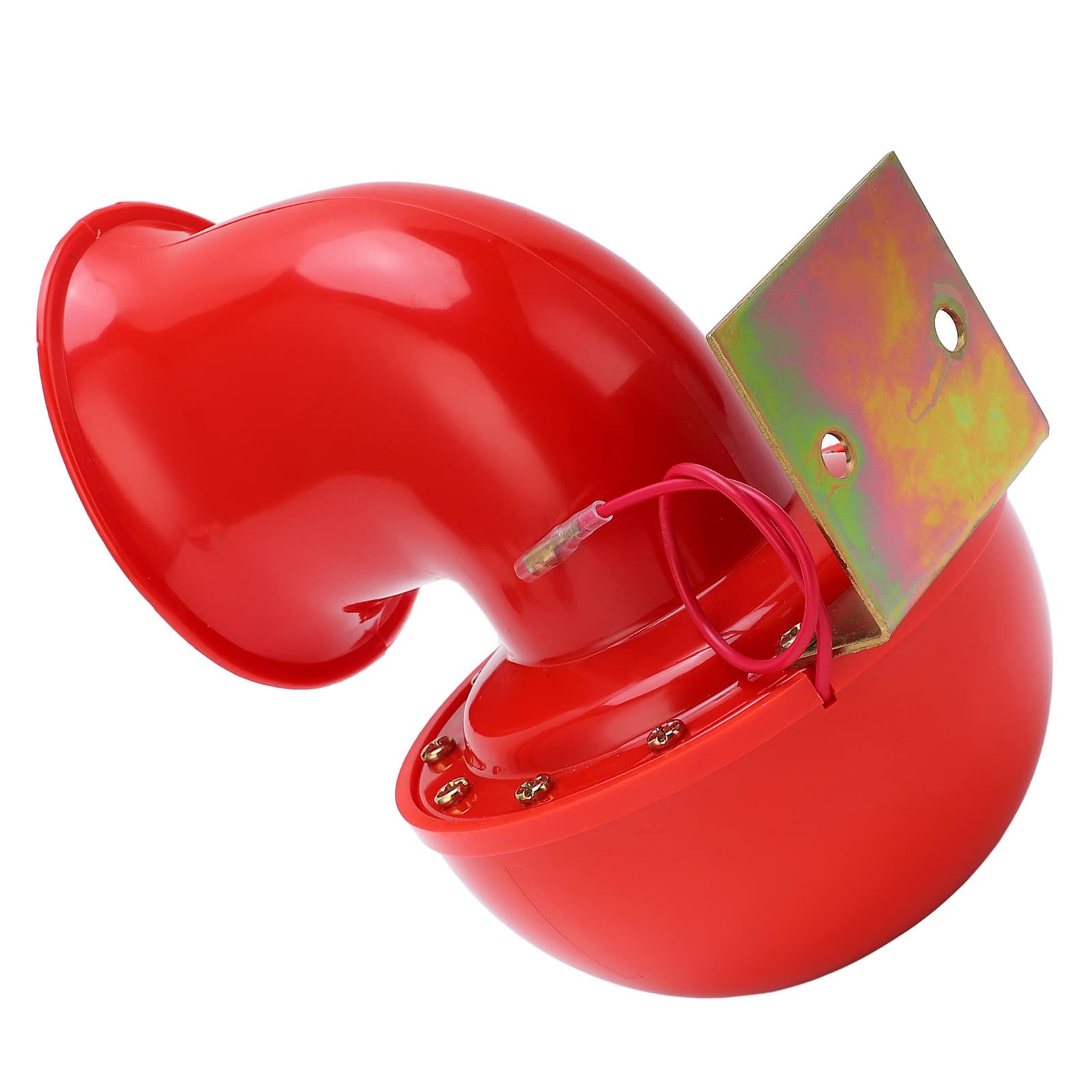 Tromba elettrica rossa da 150 dB, clacson per auto con suono di mucca, clacson in metallo per camion, treni, barche, motociclette, materiale ABS rumoroso, alimentazione 12 V