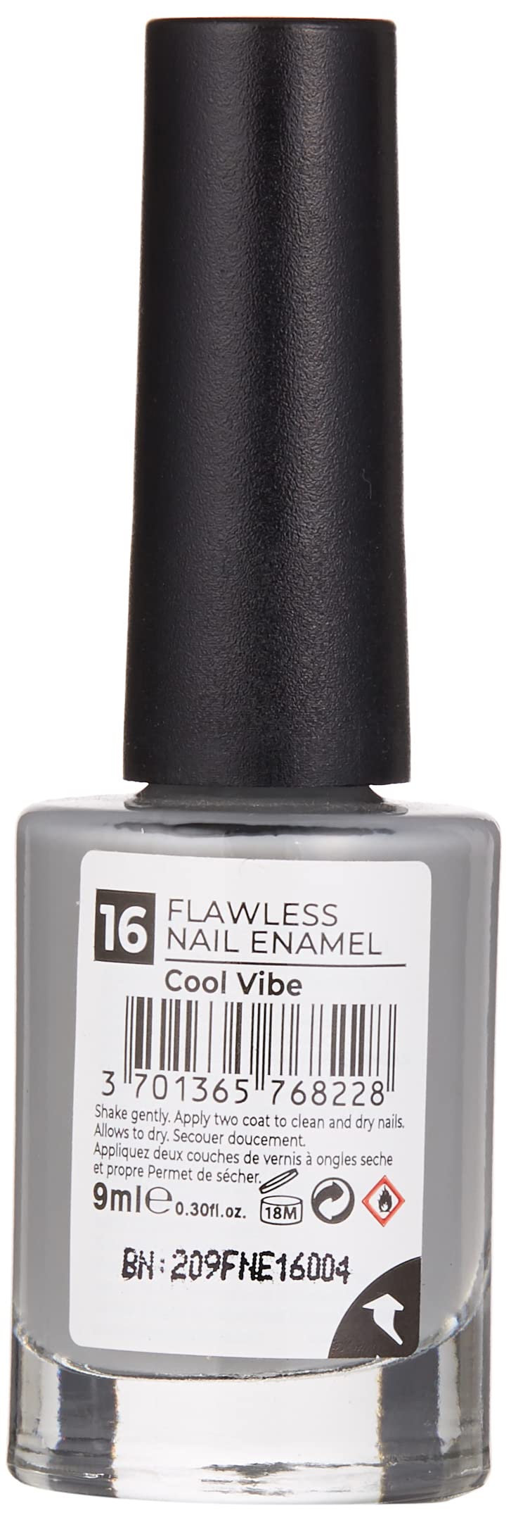 Note Cosmetics Nail Flawless Oje 16 Cool Vibe, Gri