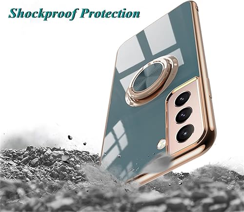 Miniatura 9 de EYZUTAK Funda magnética galvanizada para Samsung Galaxy S20 FE 5G, 360 grados con rotación de metal, soporte magnético para anillo de dedo para