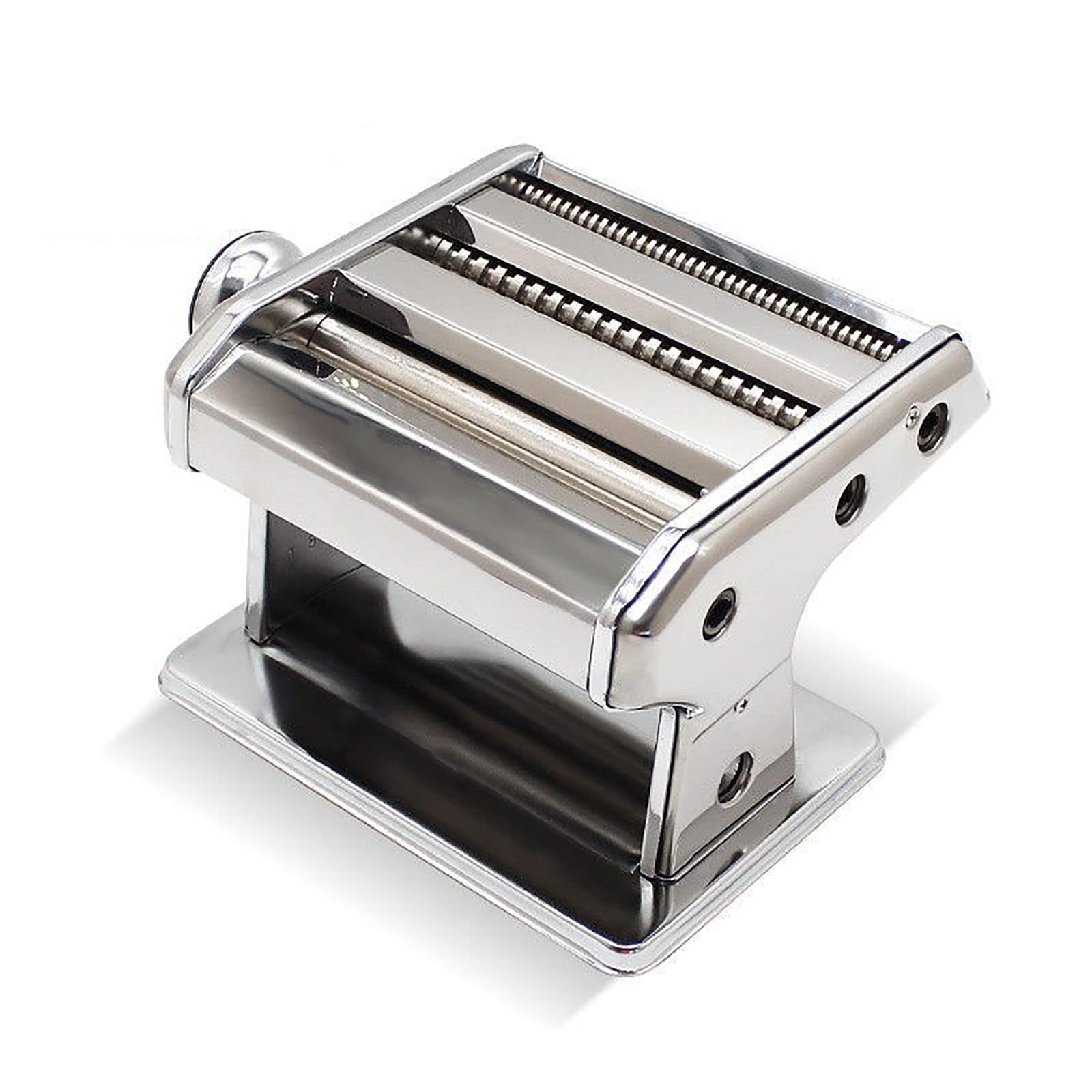 Máquina para Hacer Pasta de Cocina Máquina para Hacer Fideos Manual de Acero Inoxidable con 6 ajustes de Espesor Ajustable Fideos de Dos Anchos 0.07/0.156 Pulgadas para Hacer FID