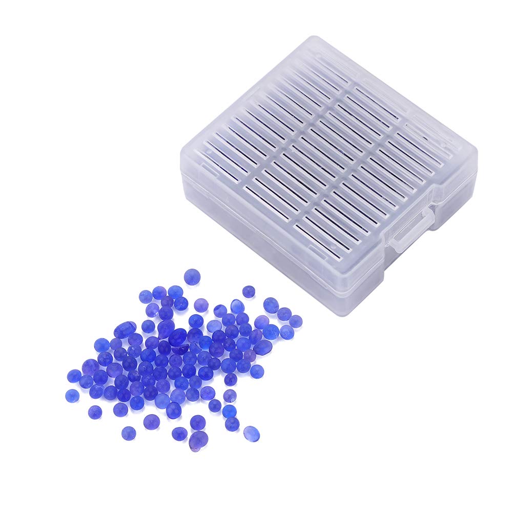 Reusable Beads Desiccant Box Camera Bag Wardrobe Dehumidifier Silicone Blue