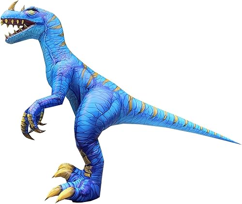 Miniatura 2 de WEI ZHENG Disfraz inflable de Velociraptor Disfraz inflable de dinosaurio Raptor Disfraz de Halloween