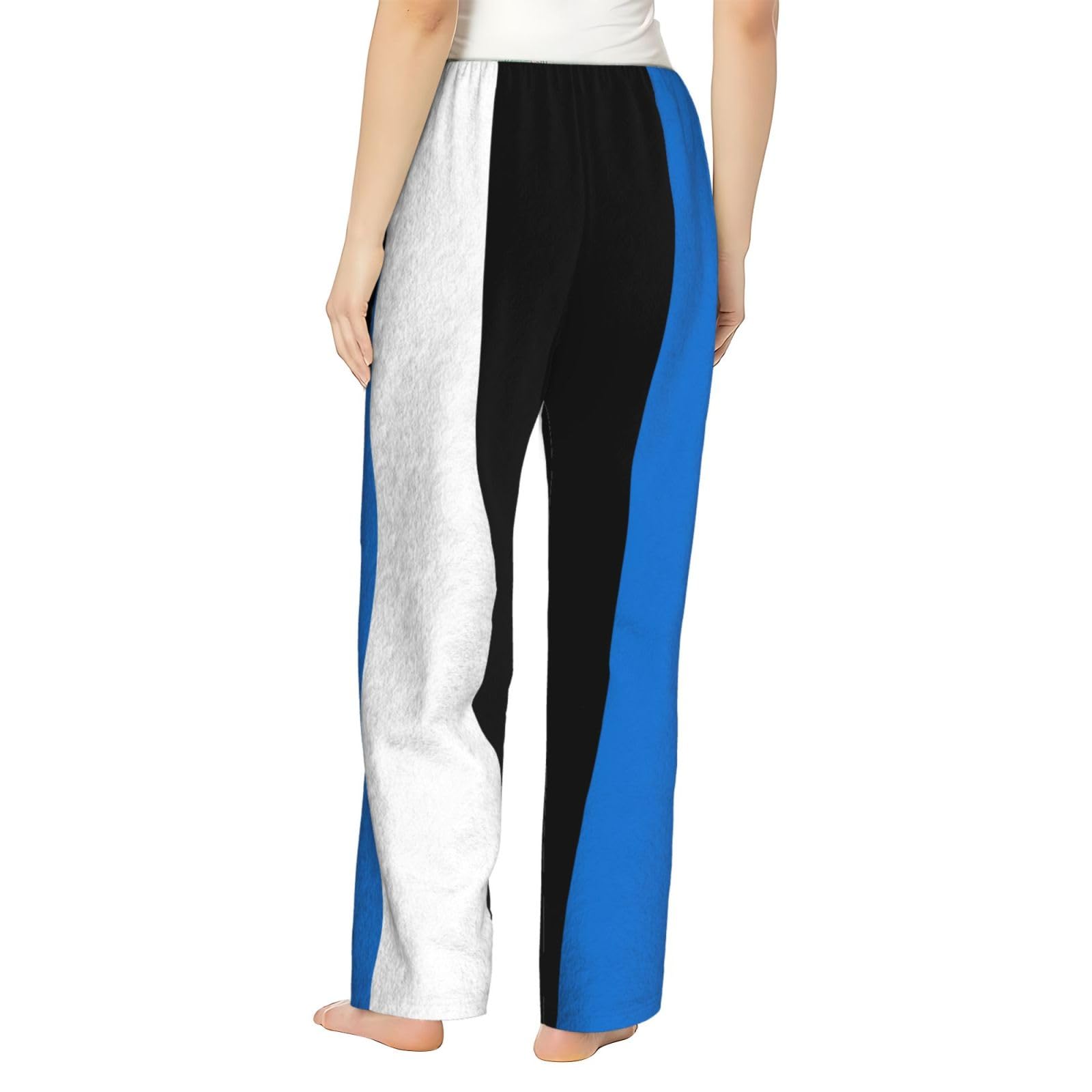 Flanell-Pyjamahose für Damen, Motiv: Flagge Estlands, warm, bequem, für Urlaub, Weihnachten