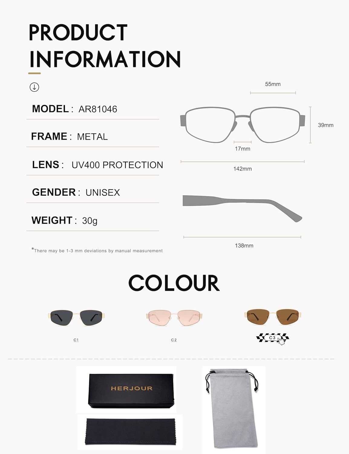 Trendy Retro Sunglasses For Women Men Fashion 90S Sunnies AR81042 - Image 5