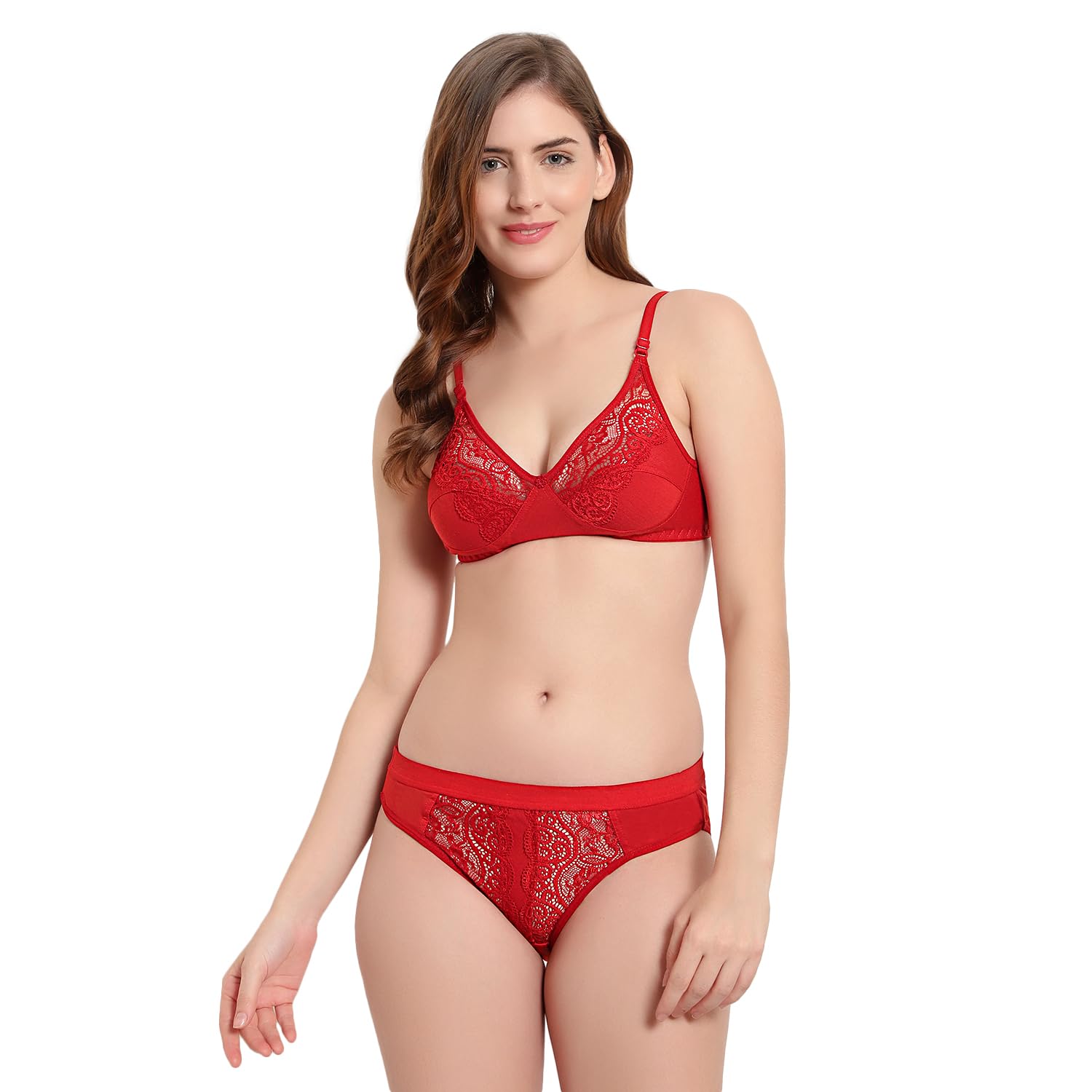 joya speed Women's Lace Honeymoon Lingerie | Sexy Bridal Sleepwear | Adjustable Straps Chemise for Comfort (Size: 30 to 36 in B - Cup)-picture-13