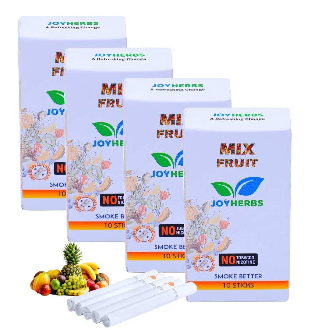 JOYHERBS Herbal Cigarettes For Smoking 100% Tobacco Free and Nicotine Free Mixed Fruit Flavoured King Size Herbal Smoke Sticks(Pack of 40) | Made with Natural & Ayurvedic Herbs (B0BXHJQSW8) Amazon Price History, Amazon Price Tracker