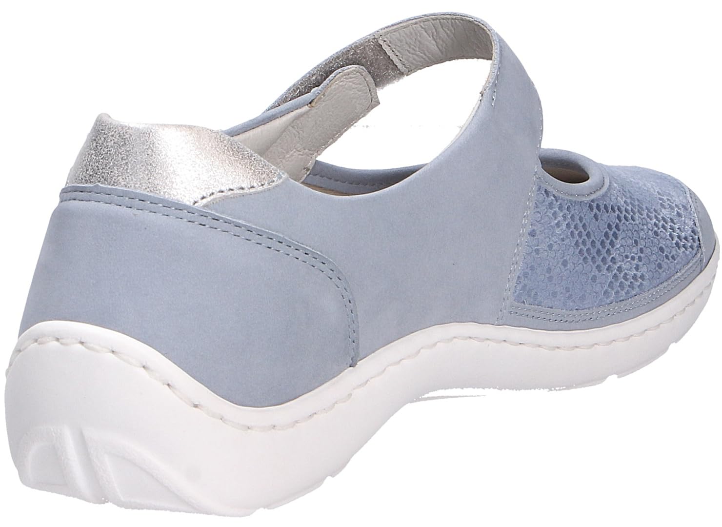 Waldläufer Henni-Soft Denver (cuir nubuck)/stretch crocus Sky Argento, largeur H 496H33-300-267 Bleu