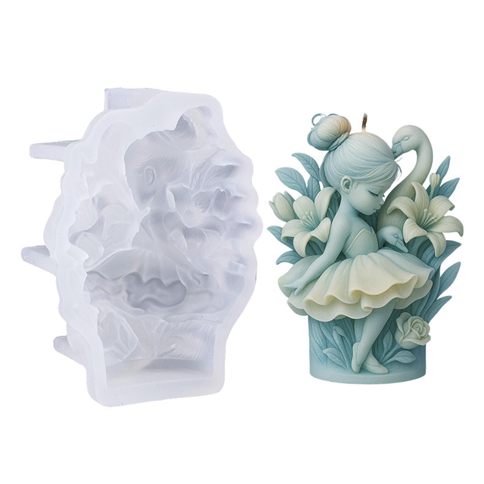 YROHGKPN Artistic Silicone for Ballet Girl Cygnuses Craft Suitable for All Skill Levels Craft Decortion