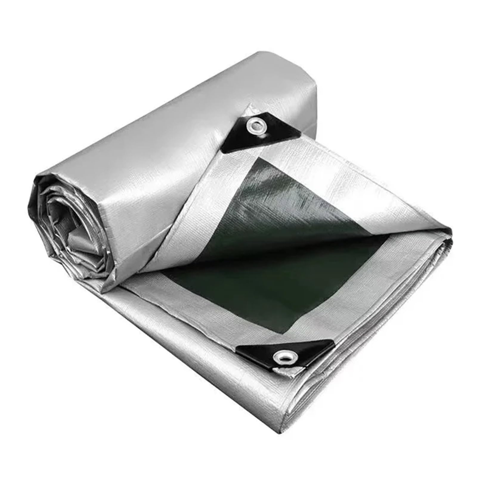 Chenghw Army Green Silve Tarpaulin Garden Cover Waterproof Awning Canvas Oil Cloth Canopy For Plants, 0.32Mm(,300X500cm)